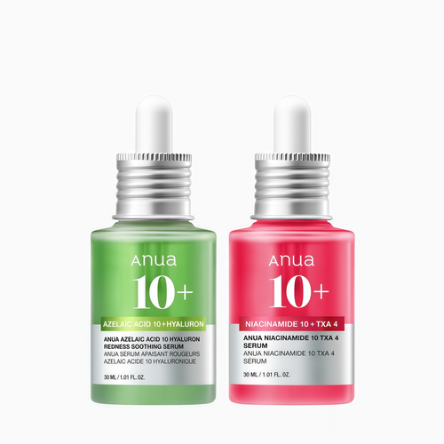 Anua Ultimate Spot Duo, Niacinamide 10 + TXA 4 Serum & Azelaic Acid 10 Hyaluron Redness Soothing Serum, Early & Post Spot Care, Skin Clarifying, Natural Color, Korean Skincare Set